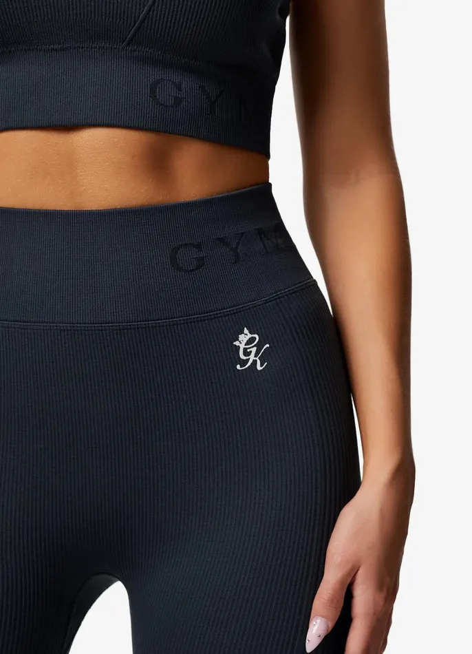 Gym King Leggings Women Formation Rib Legging 8211 Deep Slate Blue