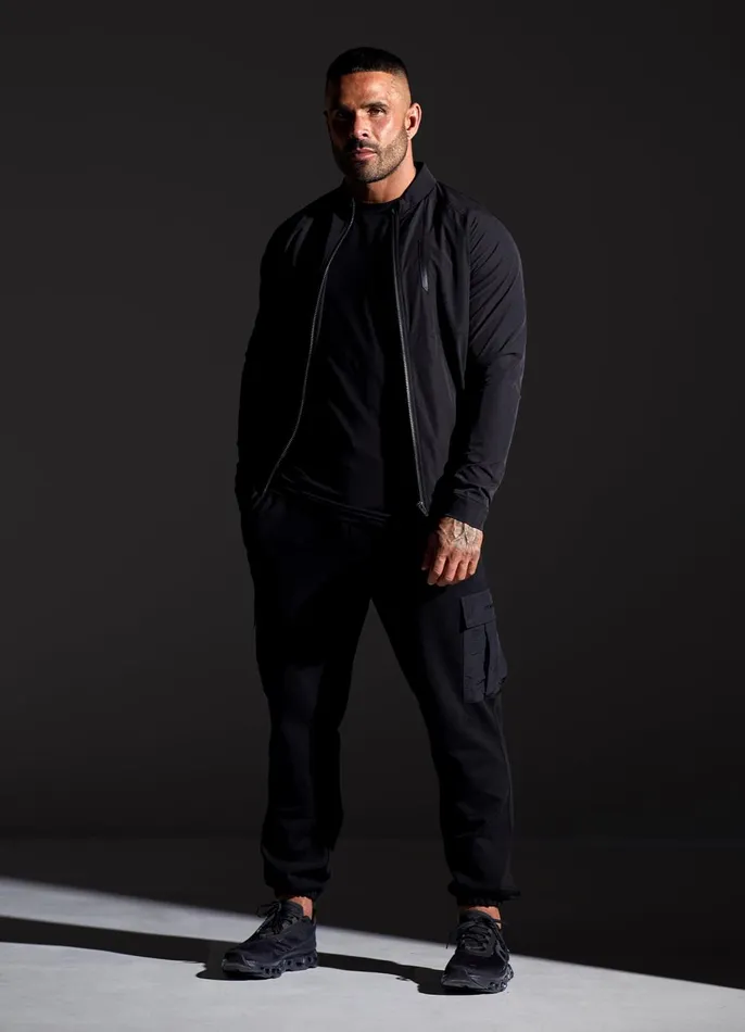 Gym King Outerwear Men Eclipse Bomber Jacket 8211 Black