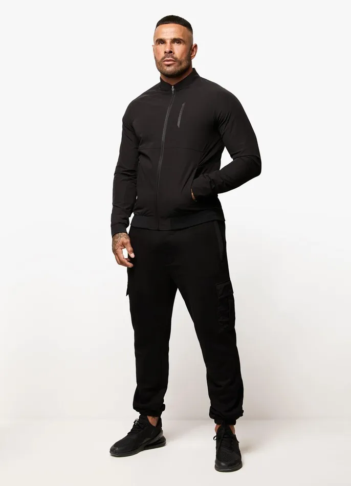 Gym King Outerwear Men Eclipse Bomber Jacket 8211 Black