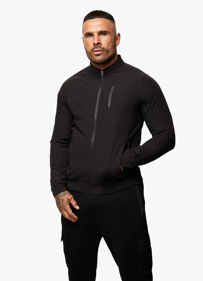 Gym King Outerwear Men Eclipse Bomber Jacket 8211 Black