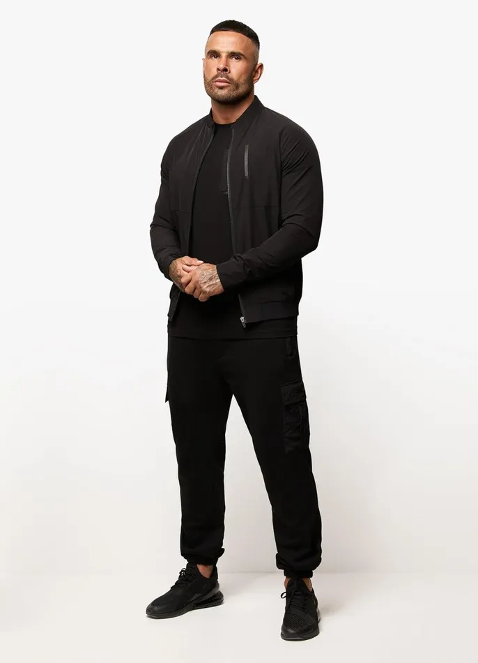 Gym King Outerwear Men Eclipse Bomber Jacket 8211 Black