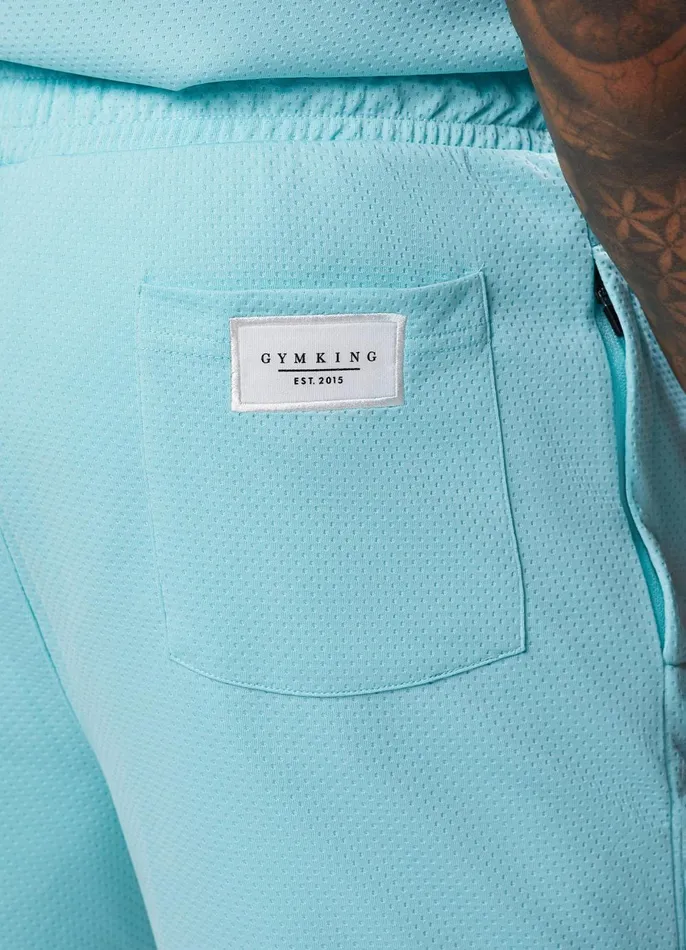 Gym King Shorts Men Brooklyn Mesh Short 8211 Aqua Blue