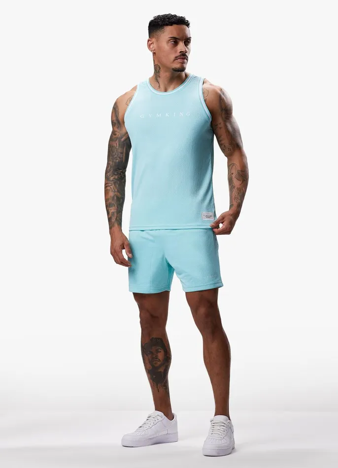 Gym King Shorts Men Brooklyn Mesh Short 8211 Aqua Blue