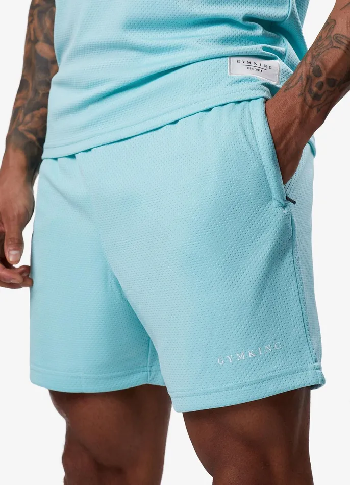 Gym King Shorts Men Brooklyn Mesh Short 8211 Aqua Blue