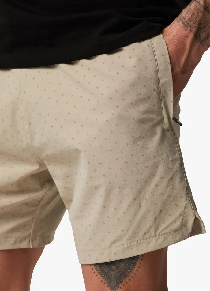 Gym King Shorts Men Rebellion AOP Cargo Shorts 8211 Sandstone
