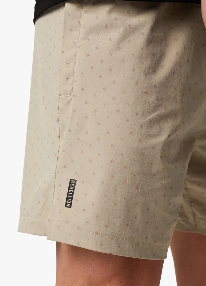 Gym King Shorts Men Rebellion AOP Cargo Shorts 8211 Sandstone