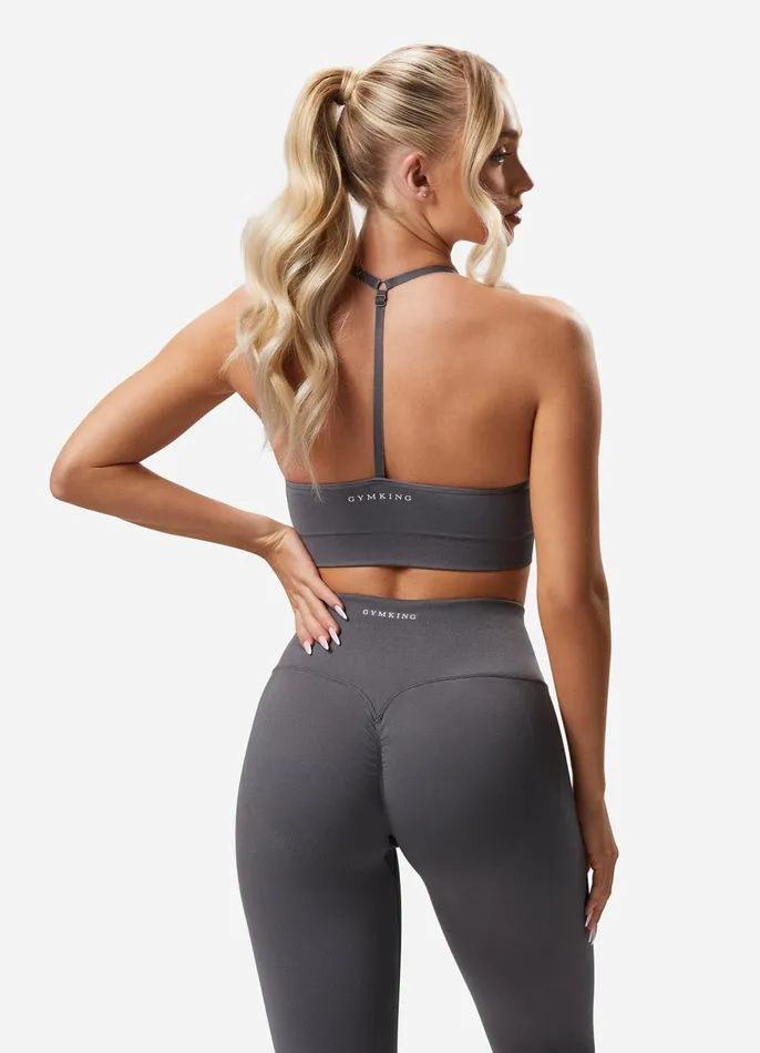 Gym King Sports Bras Women Sculpt Seamless Bra 8211 Space Grey