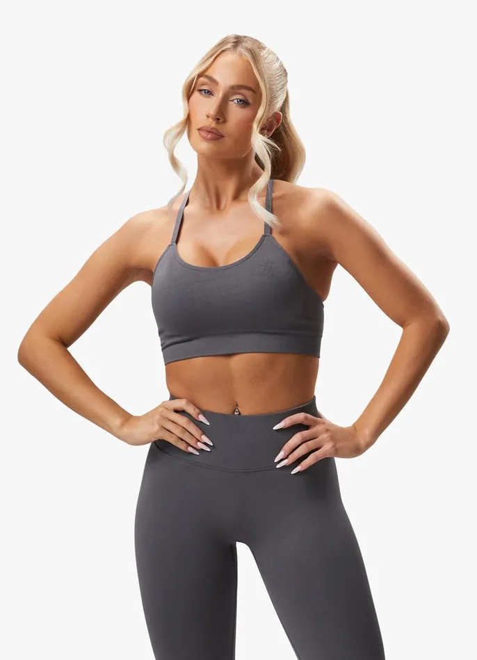 Gym King Sports Bras Women Sculpt Seamless Bra 8211 Space Grey