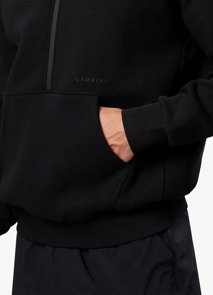 Gym King Sweatshirts and Hoodies Men Alpha 12 Zip Hood 8211 Black