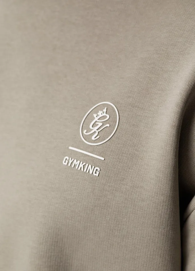Gym King Sweatshirts and Hoodies Men Aventus Drop Shoulder Crew 8211 Taupe
