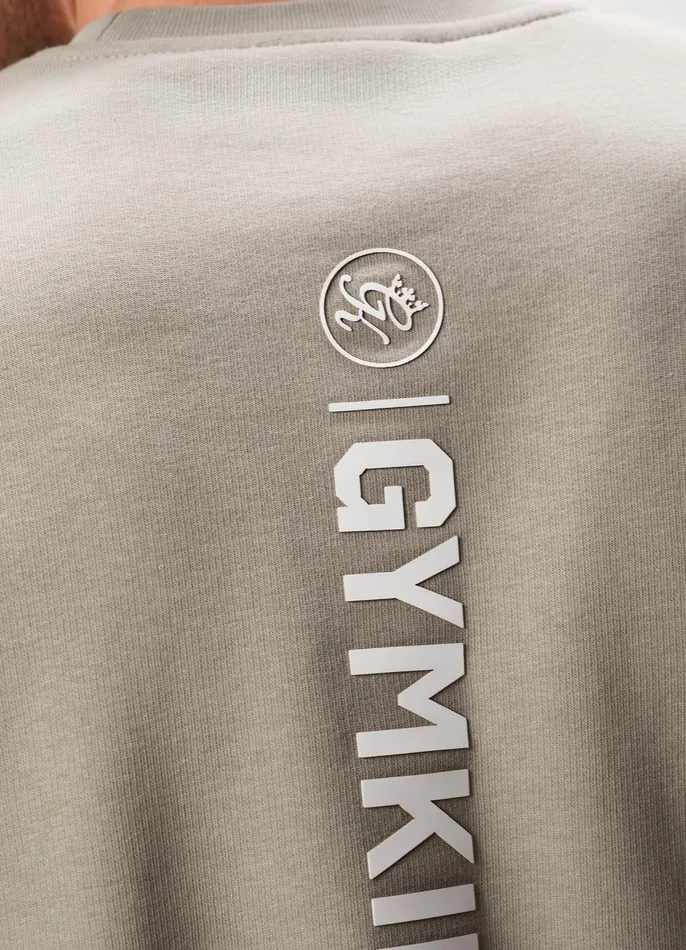 Gym King Sweatshirts and Hoodies Men Aventus Drop Shoulder Crew 8211 Taupe