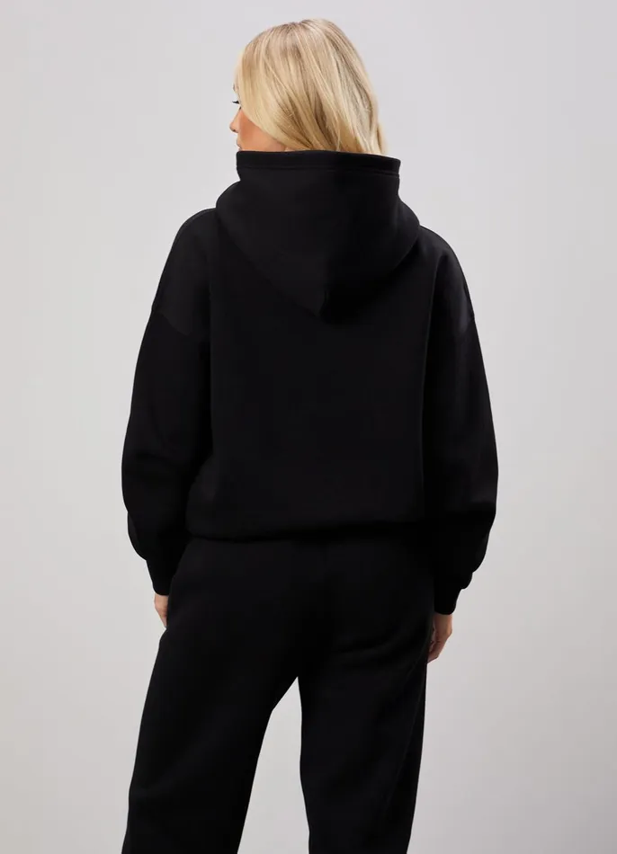 Gym King Sweatshirts and Hoodies Women 365 Relaxed Fit Fleece Hoodie 8211 Black