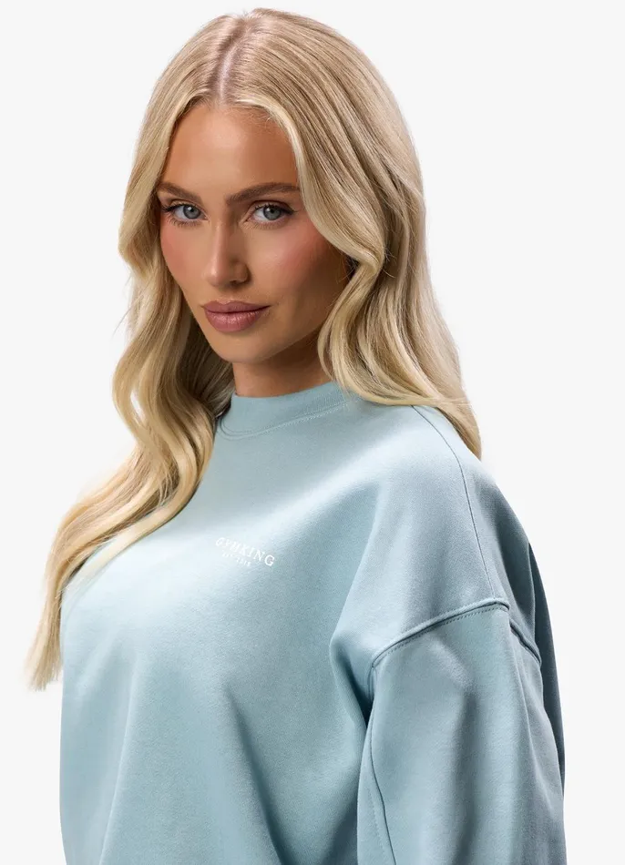 Gym King Sweatshirts and Hoodies Women Established Crew 8211 Stone Blue