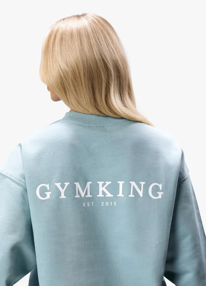 Gym King Sweatshirts and Hoodies Women Established Crew 8211 Stone Blue