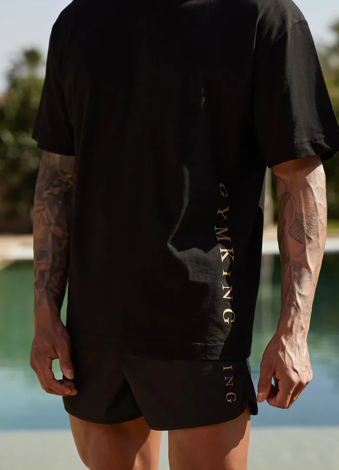 Gym King TShirts Men Blaze Jersey Tee 8211 BlackGold