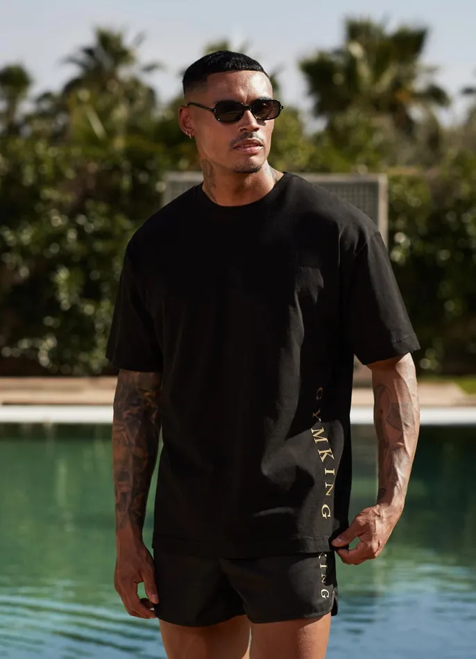 Gym King TShirts Men Blaze Jersey Tee 8211 BlackGold