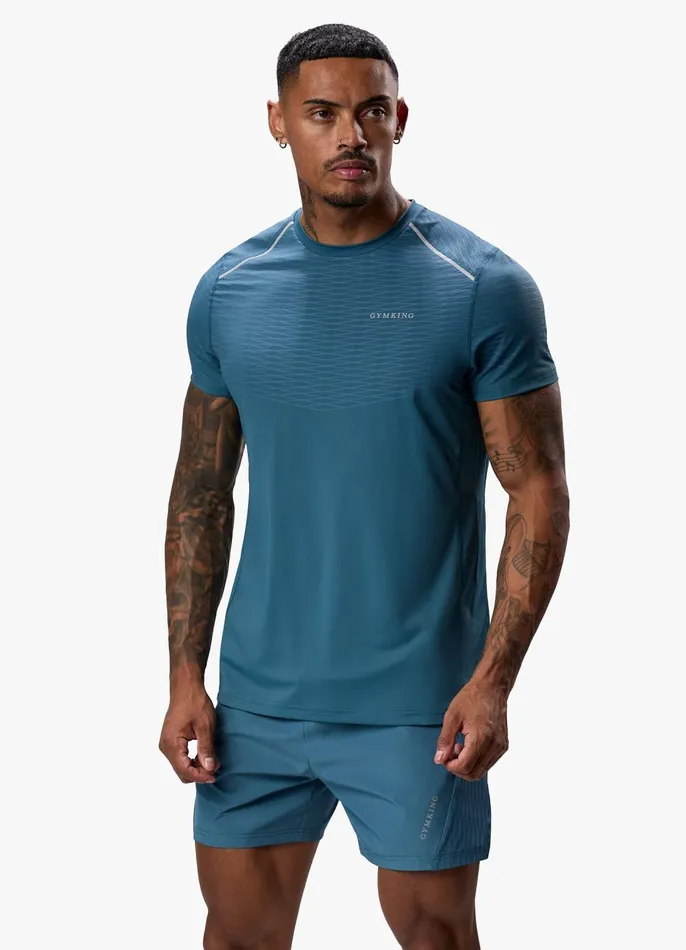 Gym King TShirts Men Divergent Tee 8211 Lake Blue