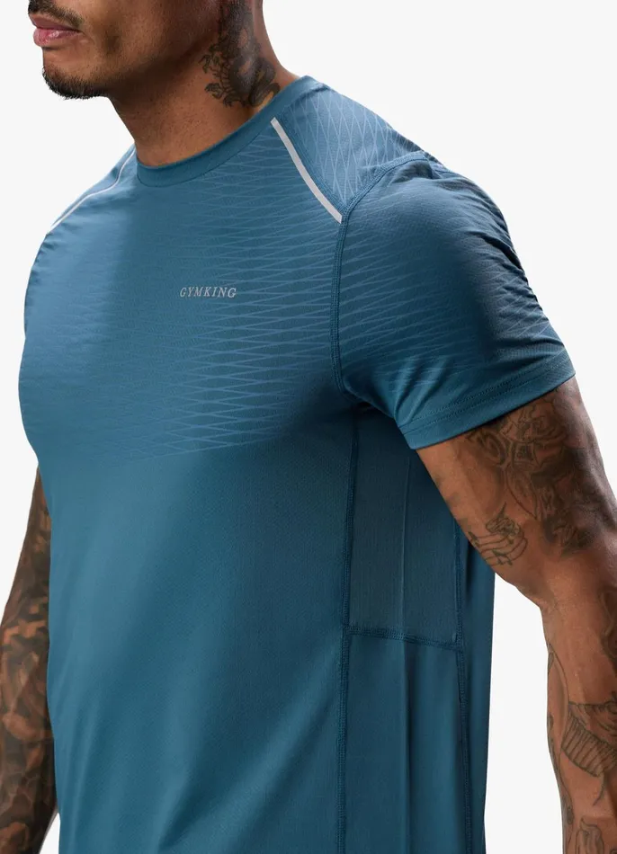 Gym King TShirts Men Divergent Tee 8211 Lake Blue