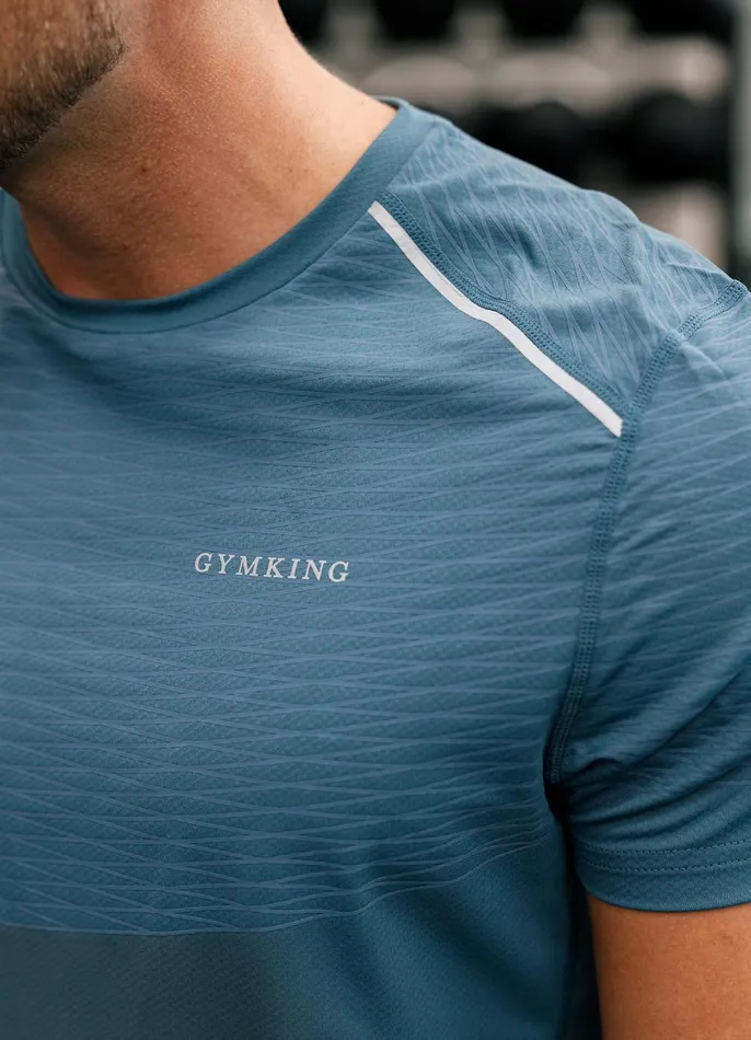 Gym King TShirts Men Divergent Tee 8211 Lake Blue