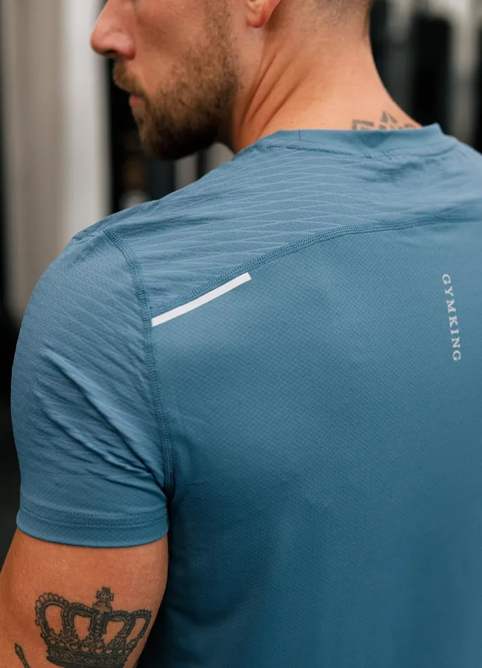 Gym King TShirts Men Divergent Tee 8211 Lake Blue