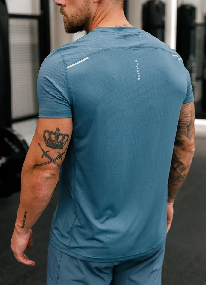 Gym King TShirts Men Divergent Tee 8211 Lake Blue