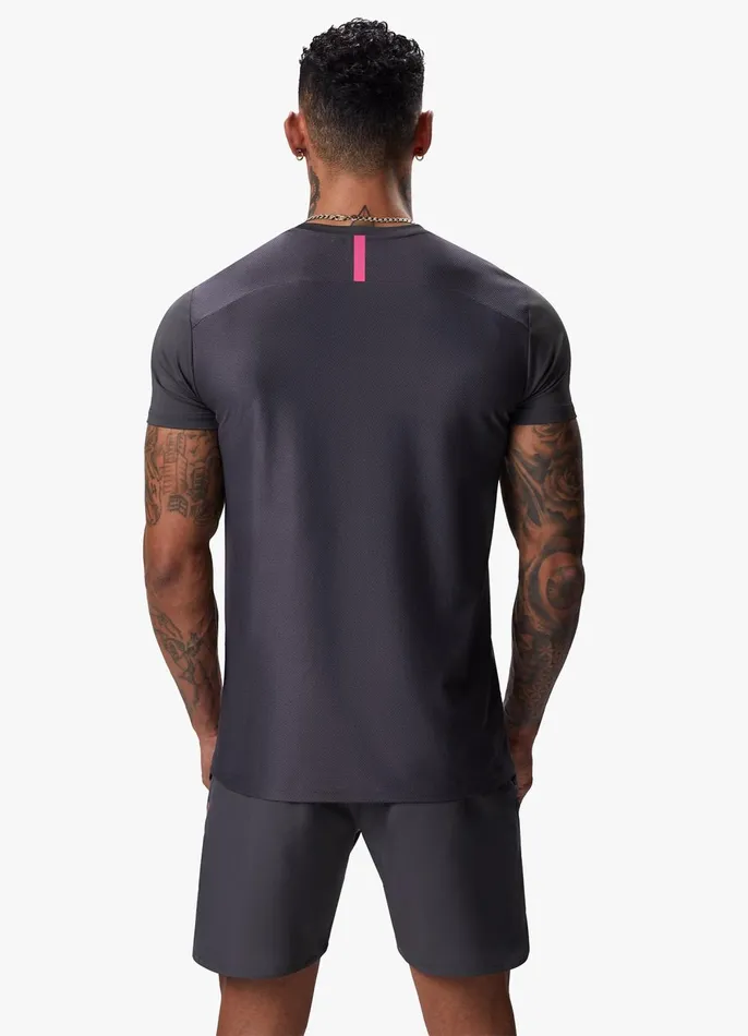 Gym King TShirts Men Flex Tee 8211 GraphiteFuchsia