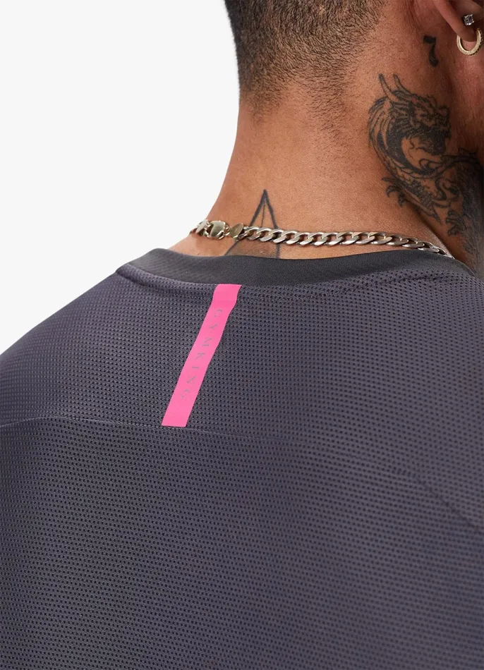 Gym King TShirts Men Flex Tee 8211 GraphiteFuchsia
