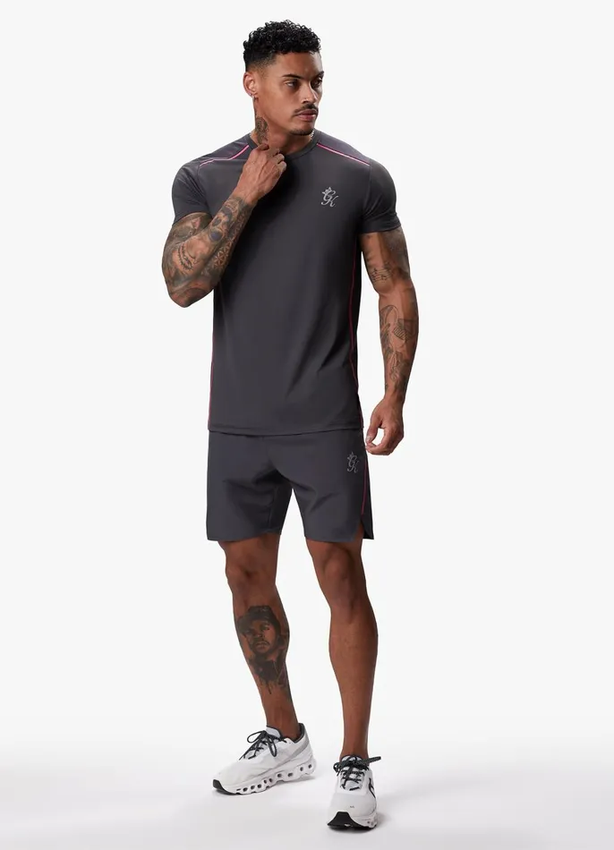 Gym King TShirts Men Flex Tee 8211 GraphiteFuchsia