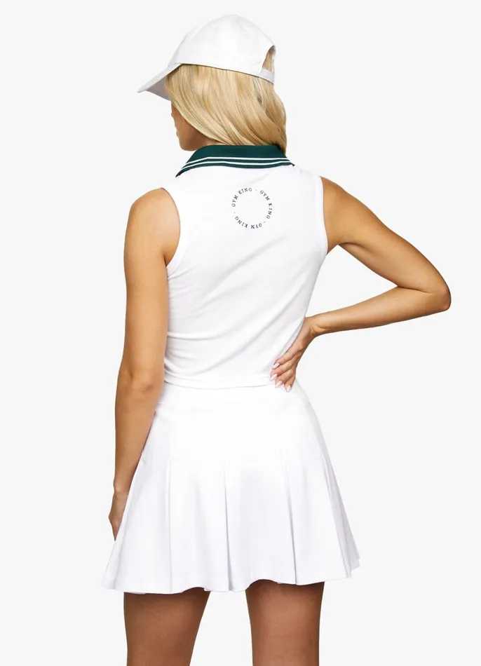 Gym King Tops and TShirts Women Court Luxe Tank 8211 White