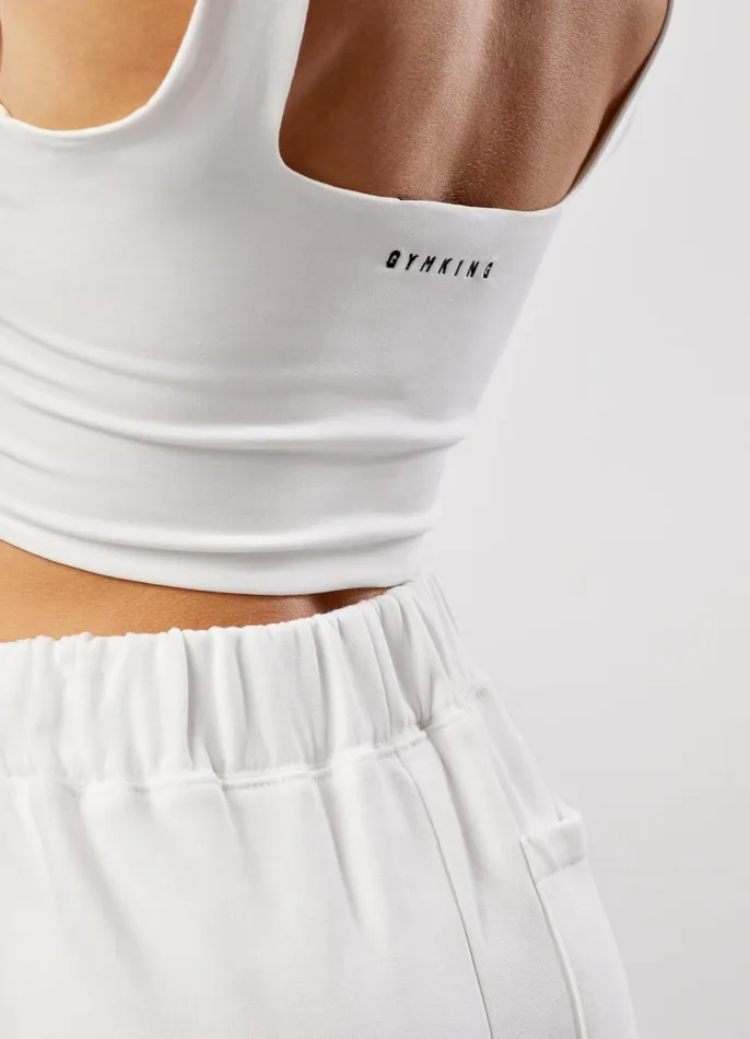 Gym King Tops and TShirts Women GKW Seam Detail Corset Top 8211 Cream