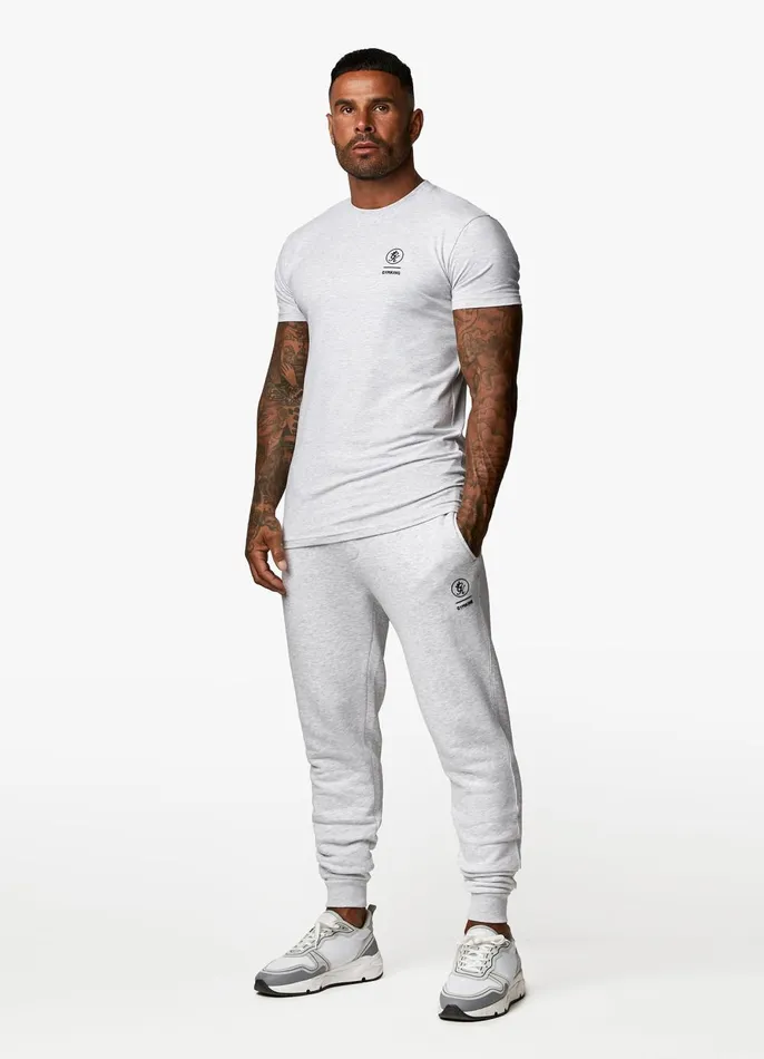 Gym King Tracksuit Bottoms Men Aventus Jogger 8211 Snow Marl