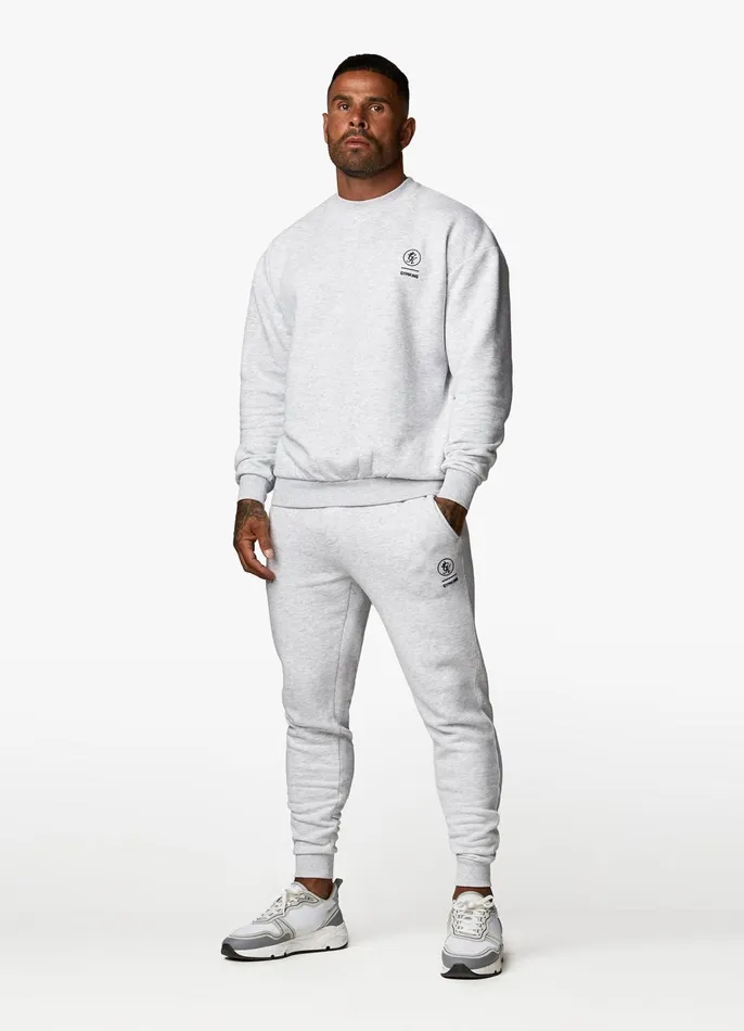 Gym King Tracksuit Bottoms Men Aventus Jogger 8211 Snow Marl