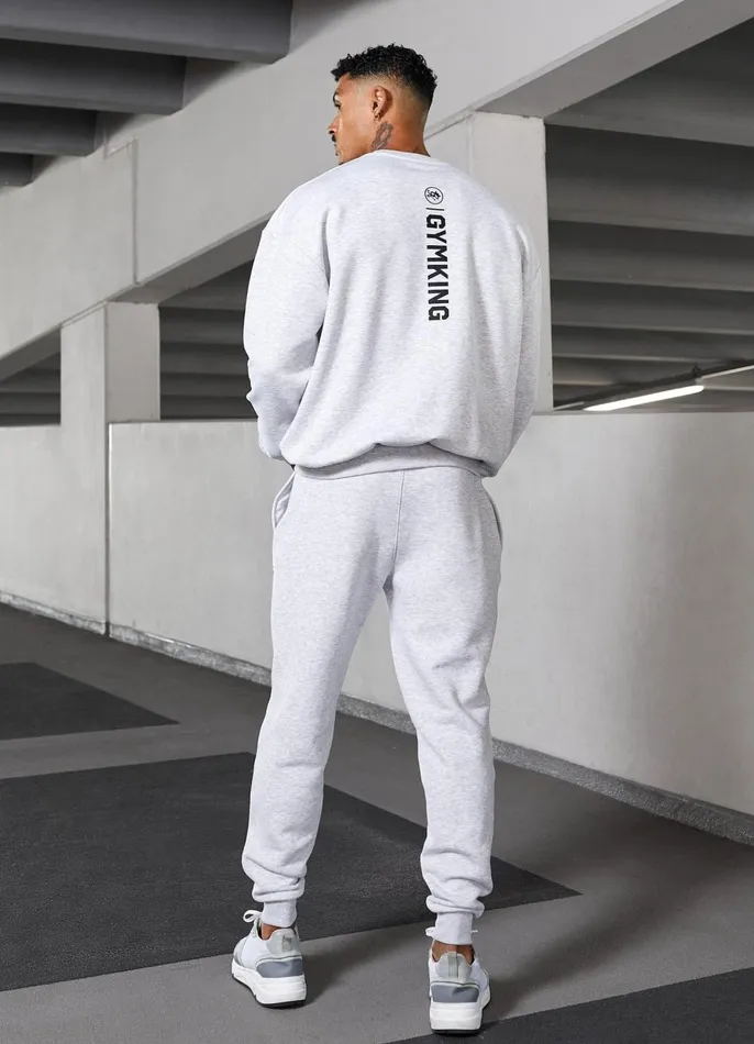 Gym King Tracksuit Bottoms Men Aventus Jogger 8211 Snow Marl