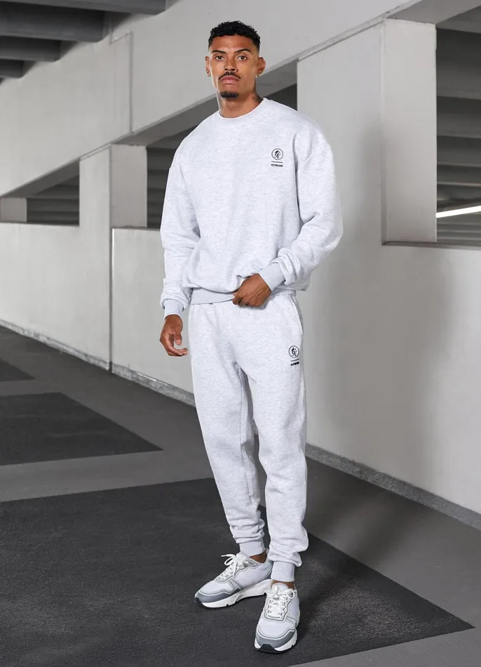 Gym King Tracksuit Bottoms Men Aventus Jogger 8211 Snow Marl