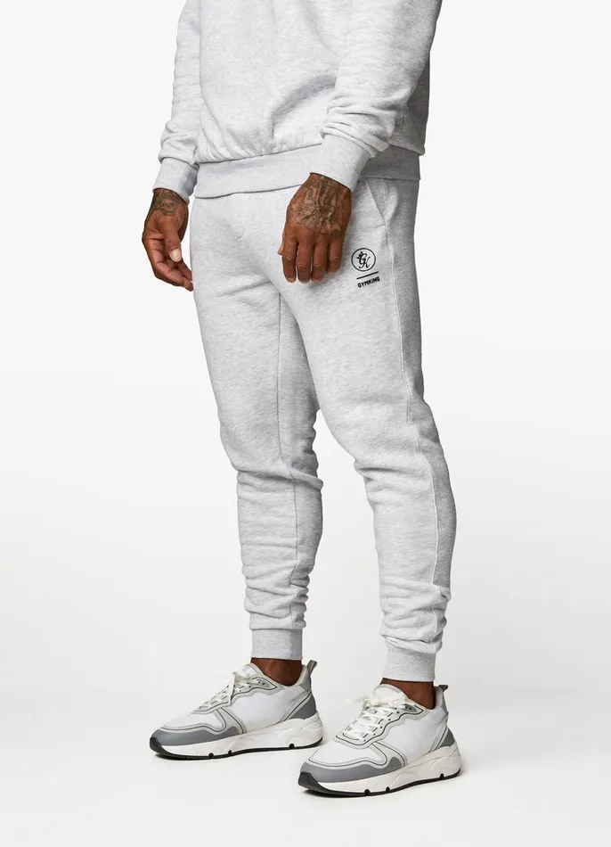 Gym King Tracksuit Bottoms Men Aventus Jogger 8211 Snow Marl
