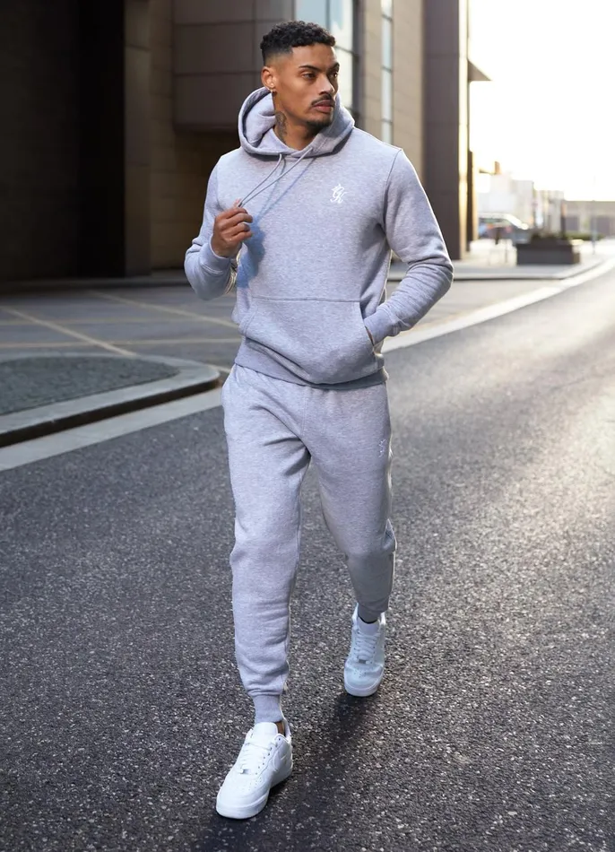 Gym King Tracksuit Bottoms Men Fundamental Fleece Jogger 8211 Grey Marl