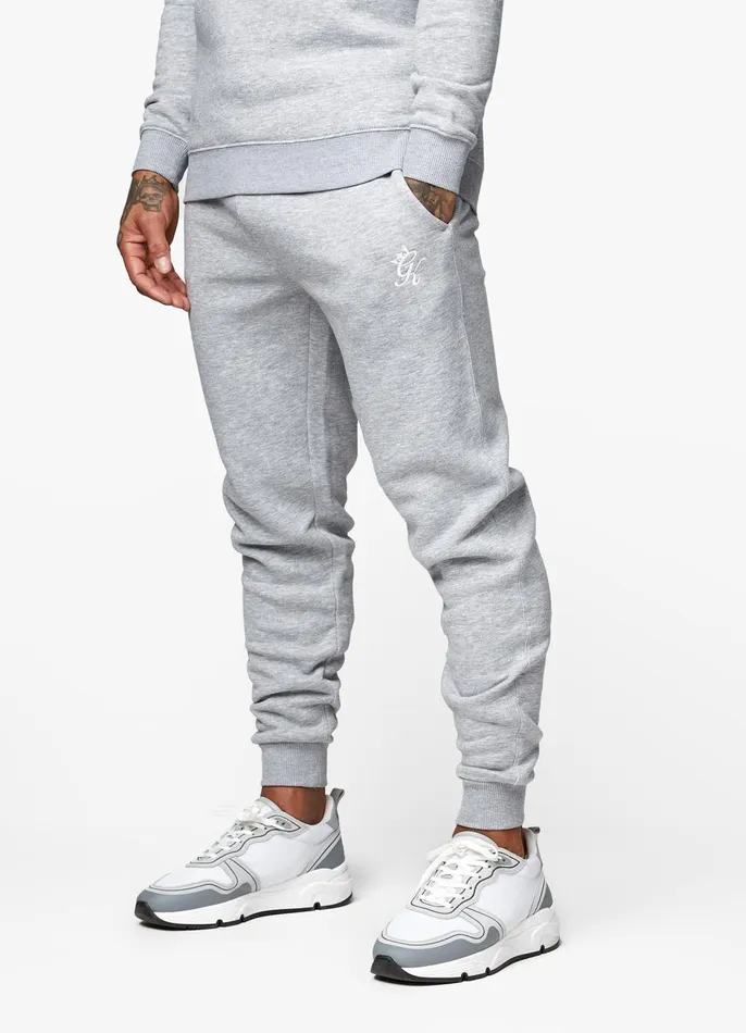 Gym King Tracksuit Bottoms Men Fundamental Fleece Jogger 8211 Grey Marl