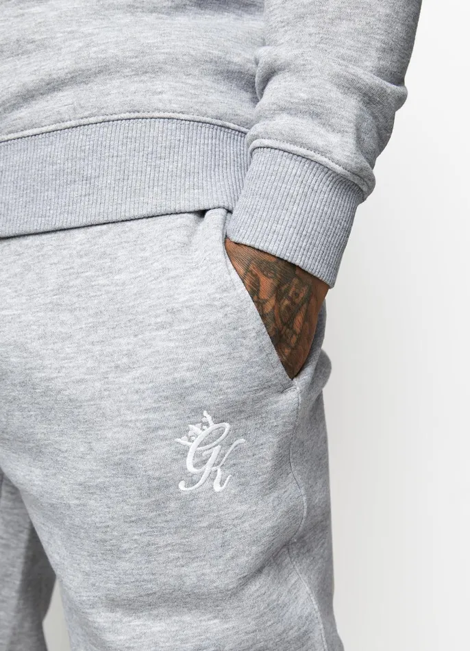 Gym King Tracksuit Bottoms Men Fundamental Fleece Jogger 8211 Grey Marl