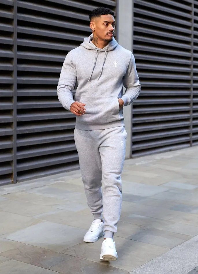 Gym King Tracksuit Bottoms Men Fundamental Fleece Jogger 8211 Grey Marl