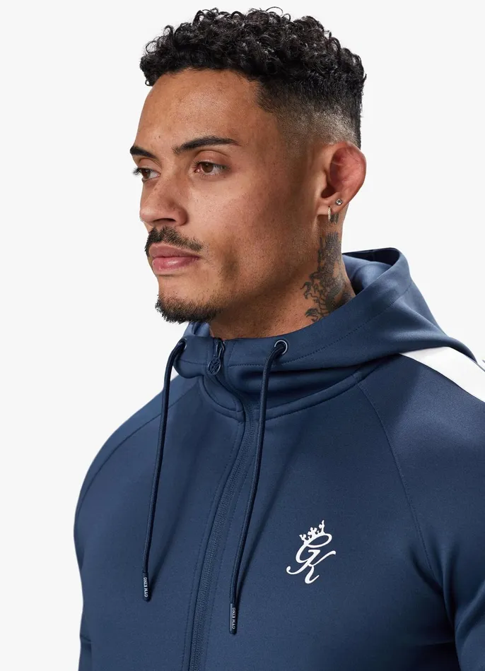 Gym King Tracksuit Tops Men Core Plus Poly FZ Hood 8211 Moonlight Blue