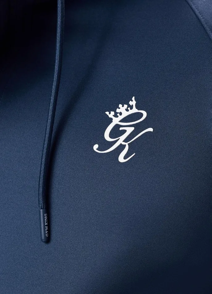 Gym King Tracksuit Tops Men Core Plus Poly FZ Hood 8211 Moonlight Blue