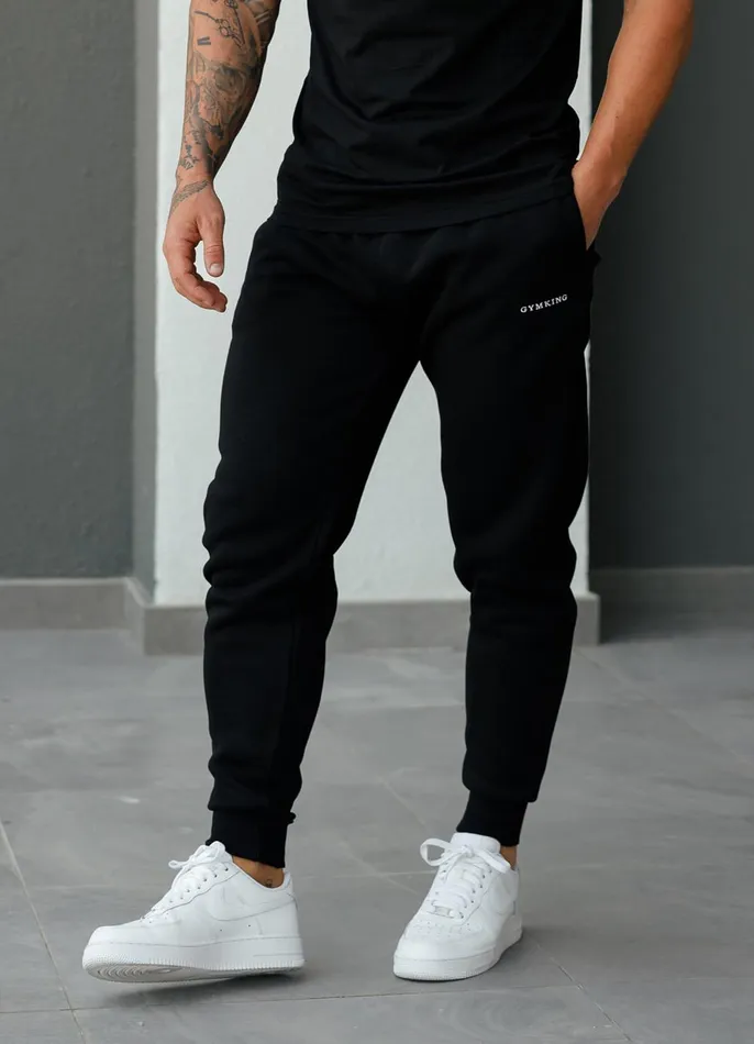 Gym King Tracksuits Men Linear Fundamental Tracksuit 8211 Black