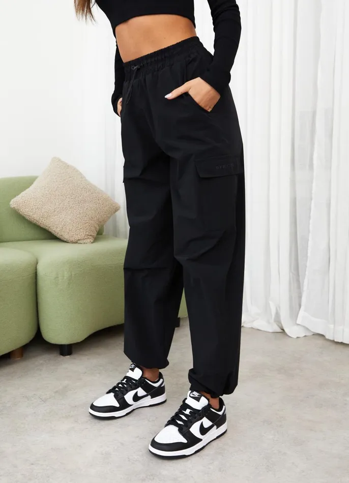 Gym King Tracksuits Women Utility Woven Tracksuit 8211 Black