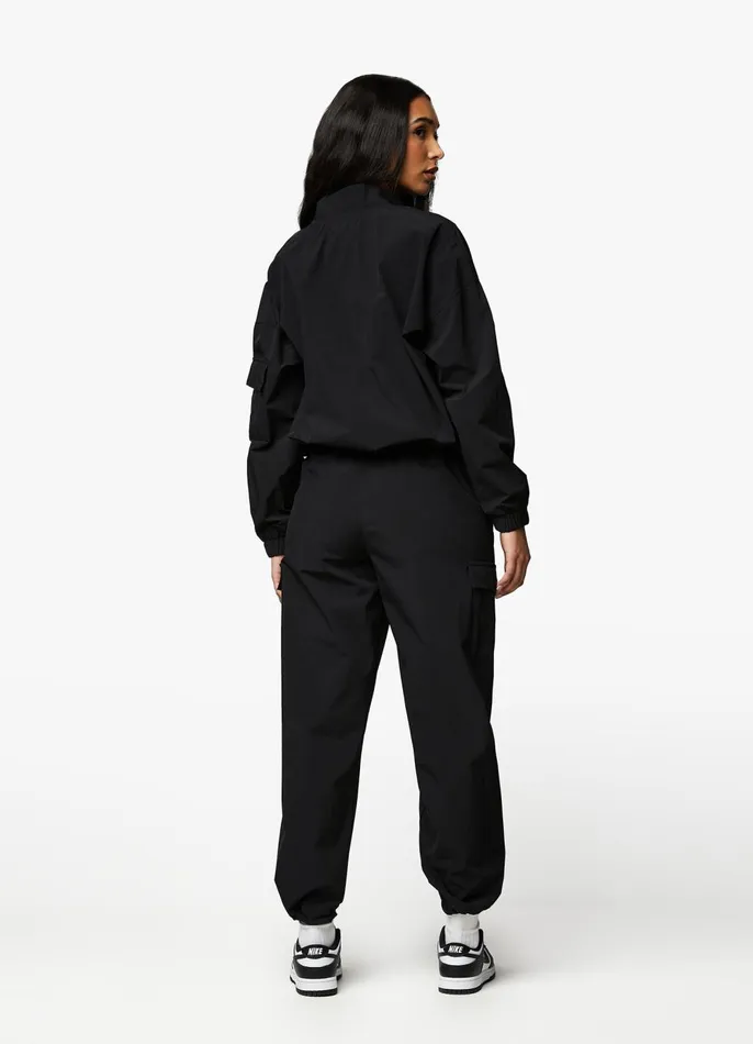 Gym King Tracksuits Women Utility Woven Tracksuit 8211 Black