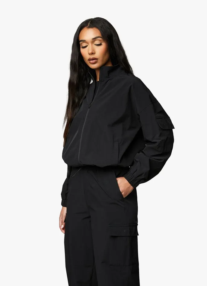 Gym King Tracksuits Women Utility Woven Tracksuit 8211 Black