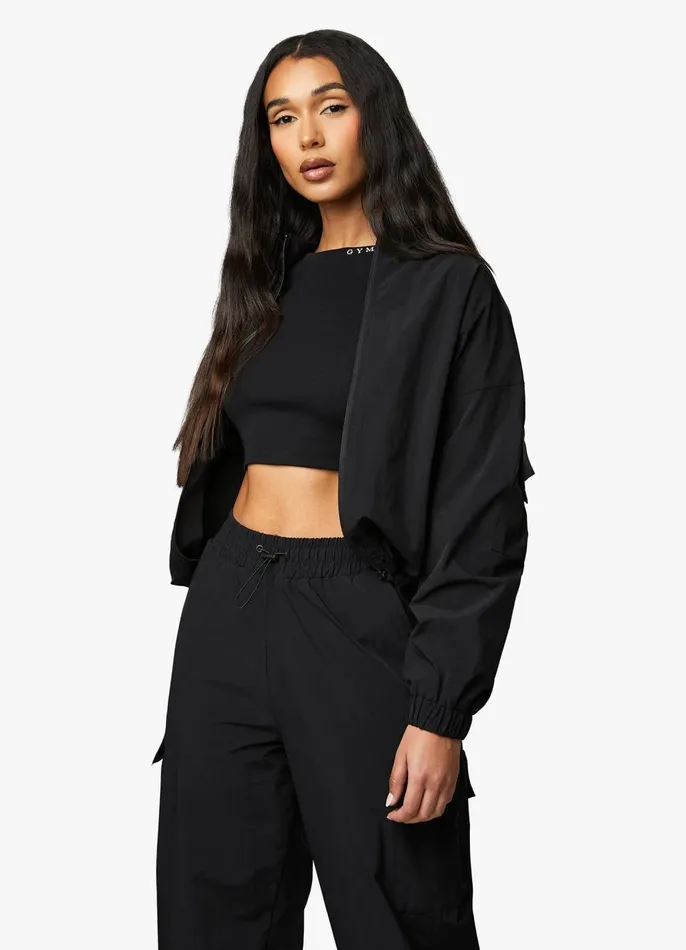 Gym King Tracksuits Women Utility Woven Tracksuit 8211 Black