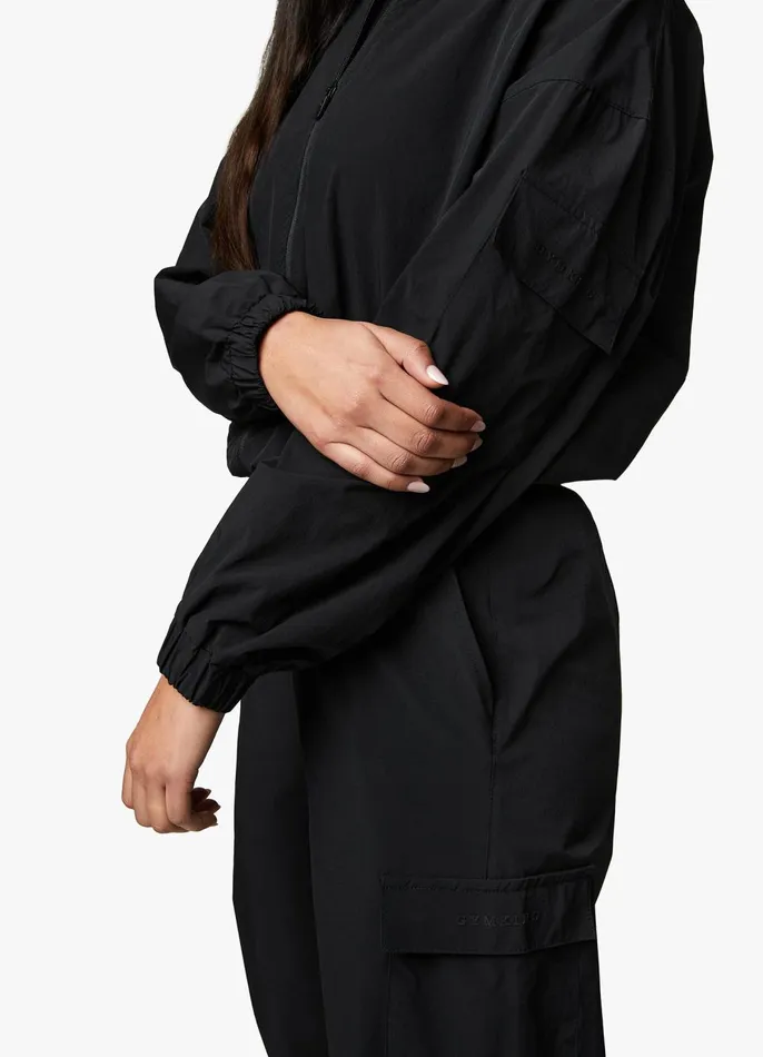 Gym King Tracksuits Women Utility Woven Tracksuit 8211 Black