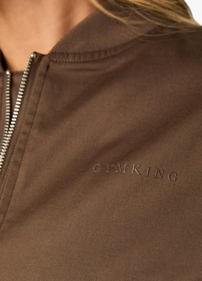 Gym King Tracksuits Women Woven Tracksuit 8211 Chocolate