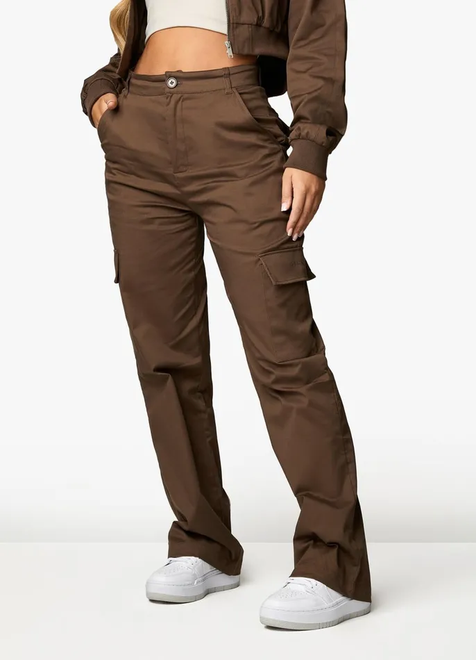 Gym King Tracksuits Women Woven Tracksuit 8211 Chocolate