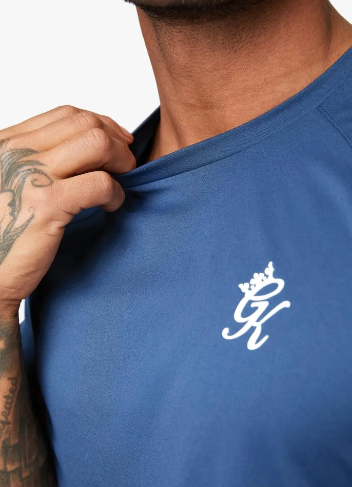 Gym King Twin Sets Men Core Plus Poly Tee 8211 Moonlight Blue